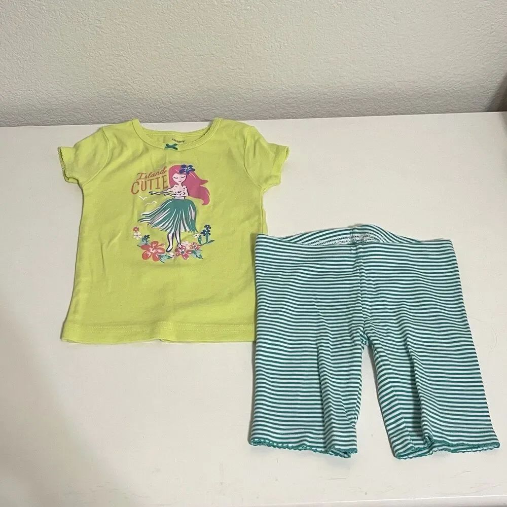 Carter's Gymboree Gap Mermaid Hawaii Pajamas Lot of 7 2-Pc Sets Girls Size 2T
